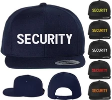 SECURITY Snapback Hat Uniform Guard Officer Agent Snap Back Security Hat