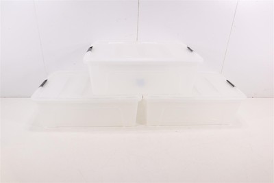 Iris-Ohyama Aufbewahrungsbox  Stapelbox Kunststoff 30 l Bürobox 3er-Set stapelba