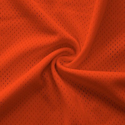 Orange Pro Mesh Heavy Athletic Jersey Fabric - 58'' Wide - Medium Holes
