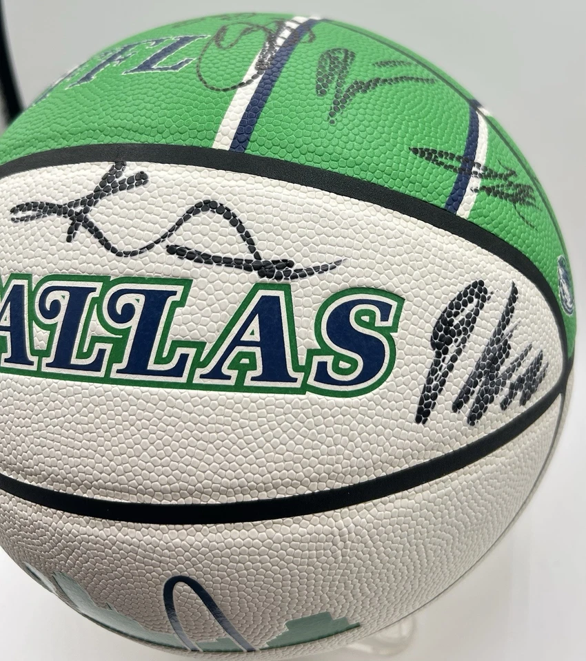 2023-25 Dallas Mavericks Signed Team Basketball Kyrie + More Auto PSA/DNA LOA - Image 3 of 4