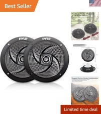 Pyle Low-Profile Waterproof Marine Speakers - 100W 4 Inch 2 Way 1 Pair Slim Styl