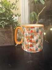 10 Strawberry Street Bella Watercolor Trees Fall Forest Coffee Mug NEW RARE