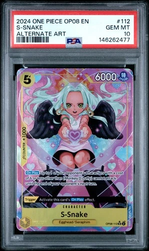 2024 ONE PIECE OP08-TWO LEGENDS ALTERNATE ART #112 S-SNAKE PSA 10