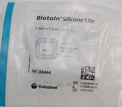 10 pieces, Biatain Silicone Lite Foam Dressing 3'' x 3'', 33444