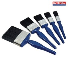 Image of Faithfull Utility Paint Brushes, Set of 5