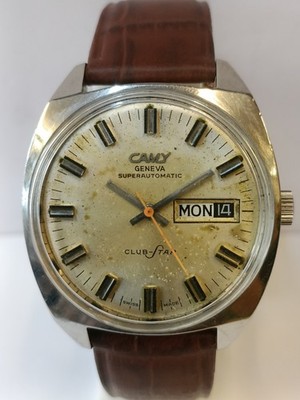 CAMY GENEVA CLUB-STAR SUPERAUTOMATIC PATINA DIAL 7628 SWISS MEN'S