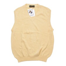 PETER SCOTT Pullunder Gr UK 40 ca. 50cm Baumwolle Gelb Made in SCOTLAND Sweater