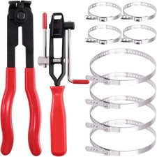 10pc CV Boot Clamp Pliers Kit Stainless Steel Universal Adjustable Axle Crimp To