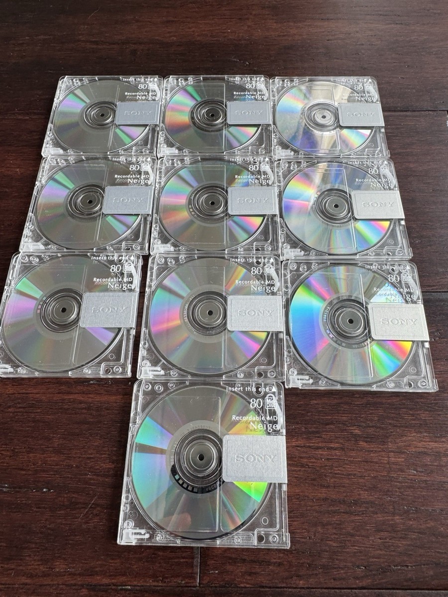 Sony MD Neige 80-Min MiniDiscs 10-Pack 10MDW80NED Pre-Owned w