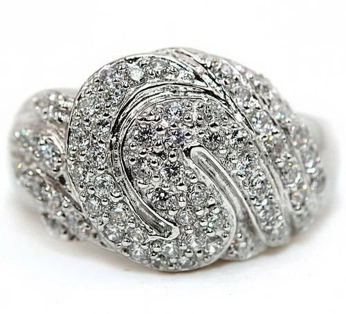 2CT Treated White Sapphire 925 Solid Sterling Silver Ring Jewelry Sz 7 MM6-7