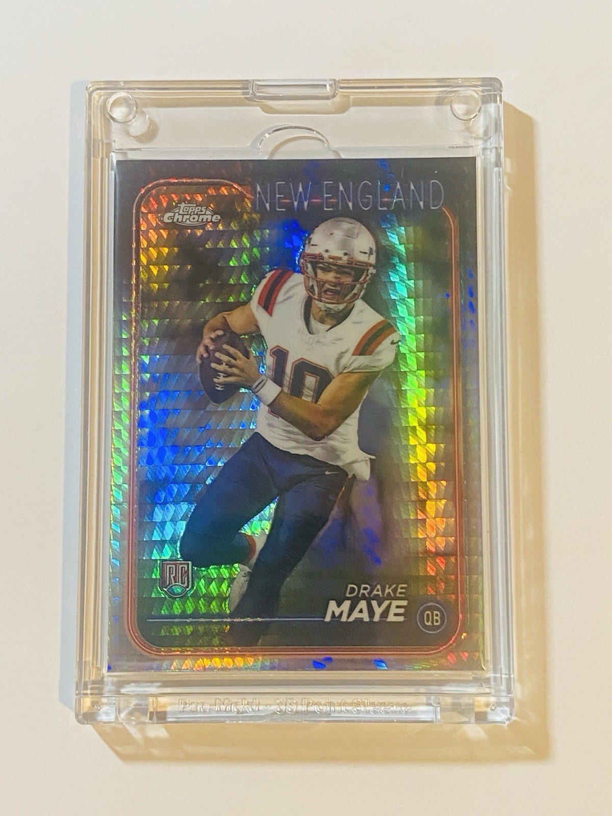 2024 Topps Chrome Drake Maye Rookie #203 Prism Refractor New England Patriots