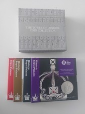 Royal Mint Tower of London £5 Coin Collection 4 x BU 5 Pound Coins