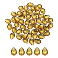 50 StüCk Flache RüCkseite Acryl TräNenform Edelsteine 18X25Mm Strasssteine, Gold