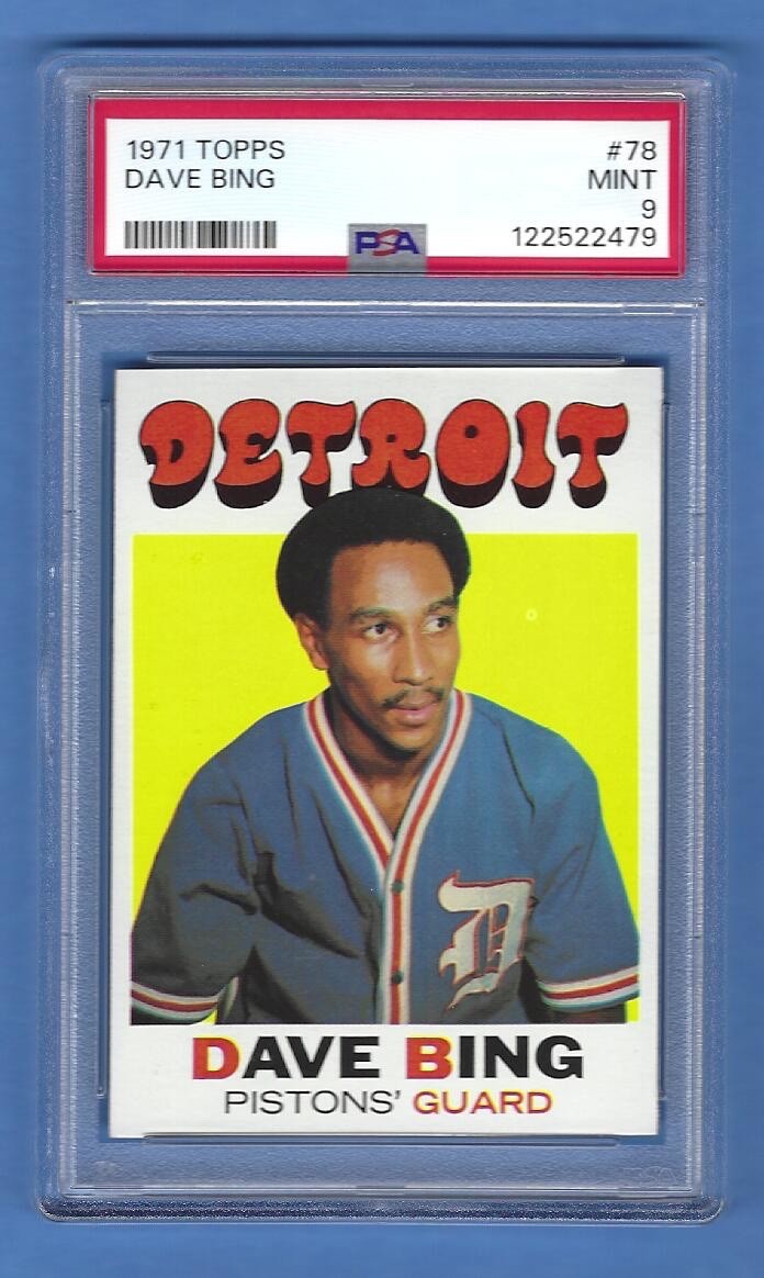 1971 Topps Dave Bing #78 PSA 9 MINT  No 10s, 22 9s  100% Centered  NEWLY GRADED