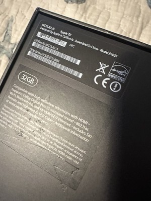 Apple TV 4th Generation 32gb Model A1625 - Black for sale online