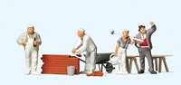Preiser HO 10251 Figurensatz Maurer Mit ZubehöR NEU OVP
