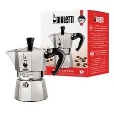 Image of Bialetti Moka Express Aluminium Stovetop Coffee Maker (2 Cup), 8x11x11 cm, Silve