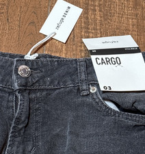 Refuge Denim Cargo Shorts Stretch NWT Size 3 Black