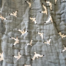 Bebe Au Lait Bamboo Cotton Receiving changing sheet Seagull Bird Theme