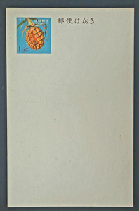 Ryukyu Islands SC # UX34 - Pandanus Drupe Summer Greeting Crd [PC31] Unused 1968