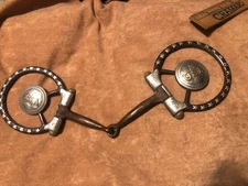 Flashy USA used star studded western Snaffle bit FREE SHIPPING