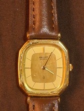 Orologio da polso SEIKO al quarzo carro rettangolare vintage anni 80
