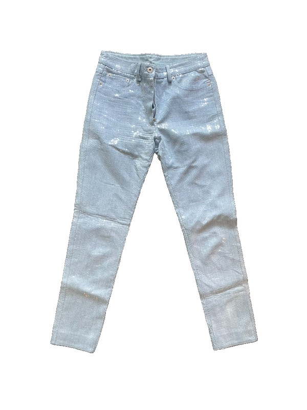 Moschino Couture Sequin Splash Skinny Jeans Size 6 Italy
