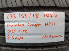 235/55/18 104V KUMHO CRUGEN HP71, 8.5MM, 2025 TYRE, NO REPAIRS