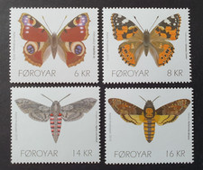 2010 FAROE ISLANDS FOROYAR DENMARK BUTTERFLIES VF MNH
