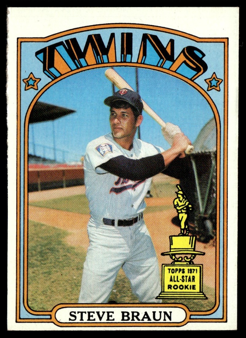1972 Topps Steve Braun VG+ RC Minnesota Twins #244