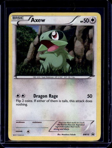 Axew BW10 Holo Promo Black And White Promo Pokemon Near Mint