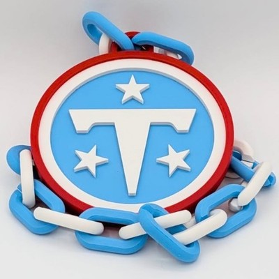 Tennessee Titans New Logo Bold Fan Sports Chain Necklace Pendent