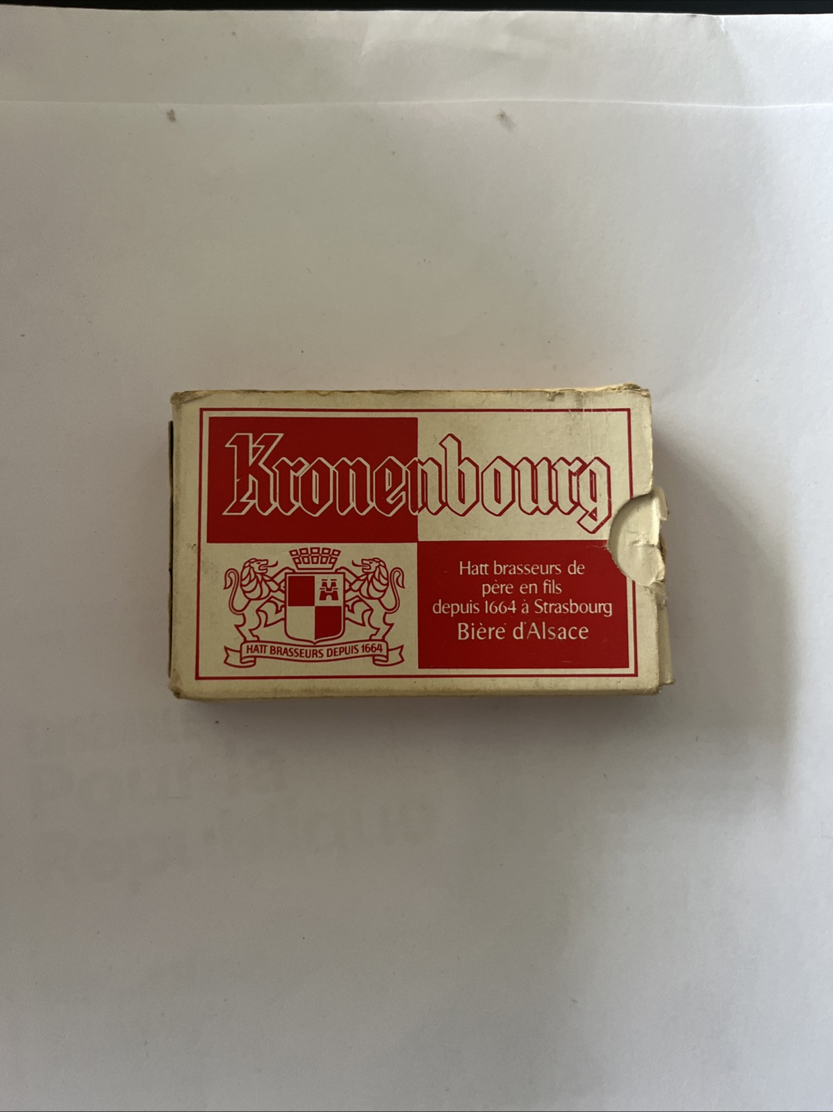 Jeu De Cartes Kronenbourg Brasserie Bière Très Bon État