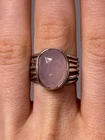 Vintage Silpada 925 Sterling Silver Ring & Rose Quartz, Sz 7.5