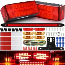 Kit de luces traseras LED sumergibles rectangulares para remolque - tope de freno súper brillante