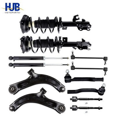 Rear Shocks Front Struts Control Arms Tie Rod End Links For 07-12 Nissan Versa