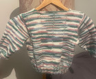 baby sweater 12-18mo, hand-knit by professional knitter, multicolor, cardigan — photo 7