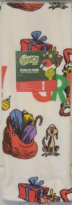 Dr Suess The Grinch Christmas Oversized Throw Blanket 60''x70''