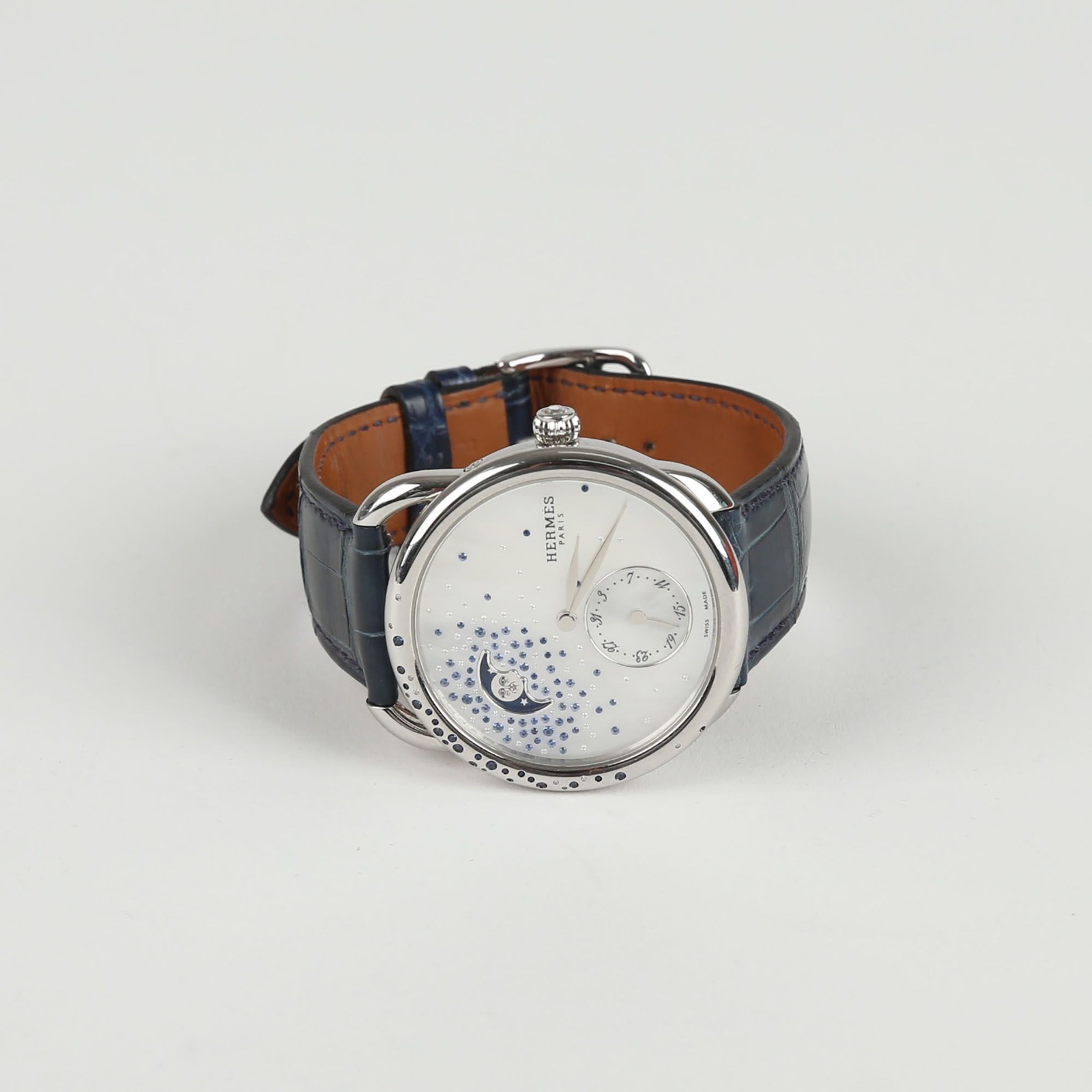 Hermes W049629WW00 Steel Diamond Sapphire Assorted Petit Rune Leather 66600061 thumbnail 2