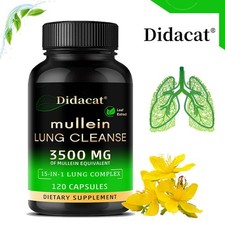Mullein Leaf Extract 3500mg ,support Lung Cleanse Respiratory ,120 Capsules.