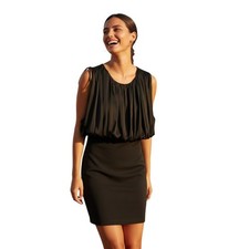 NEW ZARA WOMENS DRAPED MINI BALLOON DRESS DARK GRAY Size M