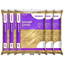 Sharp Sand Bulk Bag 5 Major Bags (125kg) Coarse Sand Mortar Screed Landscaping