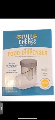 2- Full Cheeks Easy Fill Food Dispenser For Small Pets Hamsters, gerbils, mice