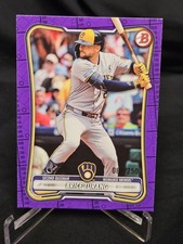 2026 Bowman - Brice Turang Paper Purple Pattern Border #/250 #30 - Brewers 