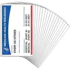 200 Pieces New Medicare Card Holder Protector Sleeves 12 Mil Clear PVC Water ...