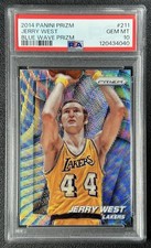 POP 2! JERRY WEST PSA 10 2014-15 PANINI PRIZM #211 BLUE WAVE LAKERS 4040