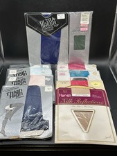 Awesome Lot of 10 Pairs of Vintage Pantyhose Thigh High Colors Sizes Styles