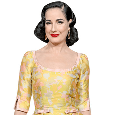 Dita Von Teese (Yellow Dress) Half Body Buddy Cutout