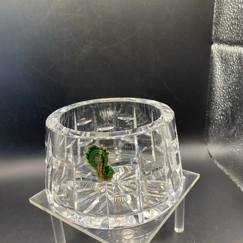 Vtg Signed Waterford Tapered Bowl Dish Irish Tralee Cut Crystal  7" Retired