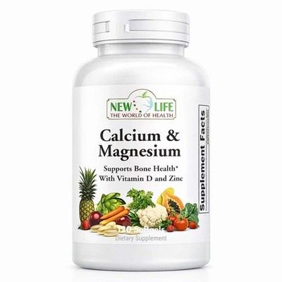 New Life Calcium Magnesium D3 & Zinc, Bone Support, 120 Softgels